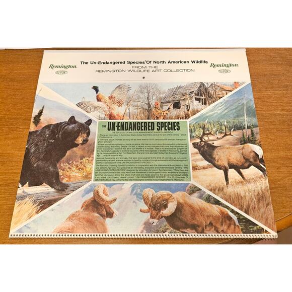 Vintage 1985 Remington DuPont Calendar Wildlife and Hunting Memorabilia - Picture 1 of 7